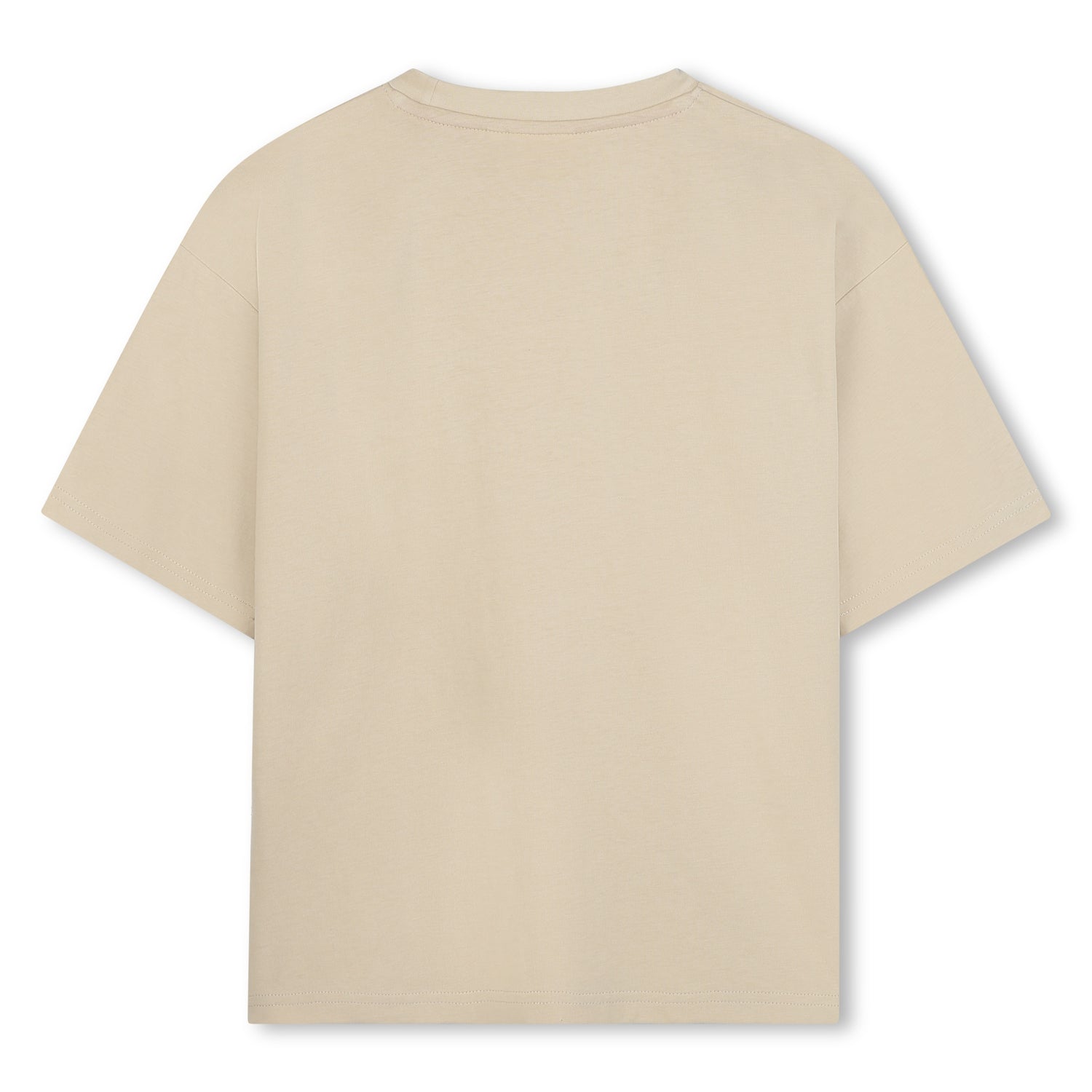 Stone Organic Cotton Short Sleeve T-Shirt with Velvet Effect Square Logo