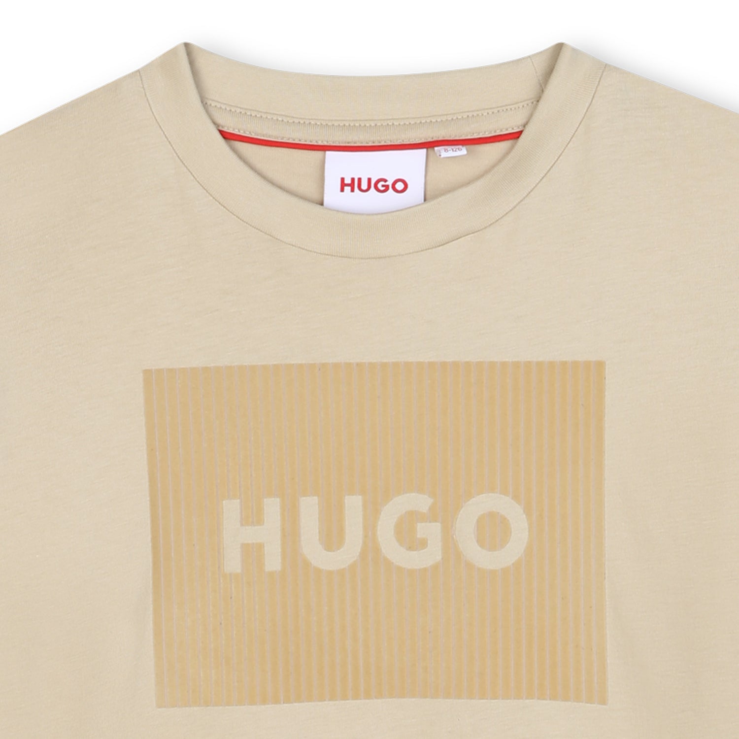 Stone Organic Cotton Short Sleeve T-Shirt with Velvet Effect Square Logo
