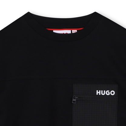 Cotton T-Shirt with Zip Pocket for Boys