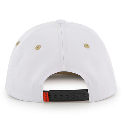 White Twill Cap with Contrast Peak Hugo