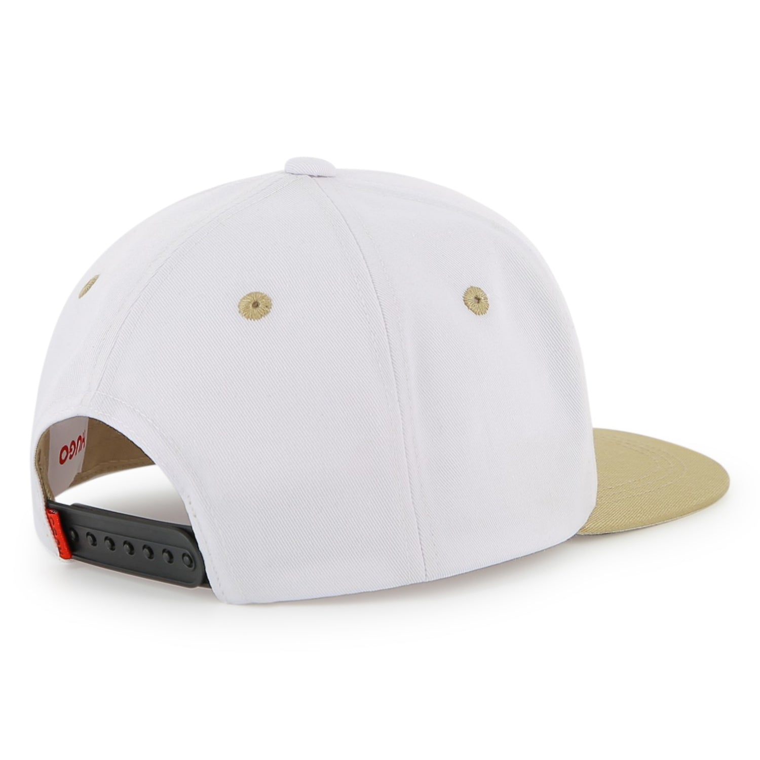 White Twill Cap with Contrast Peak Hugo