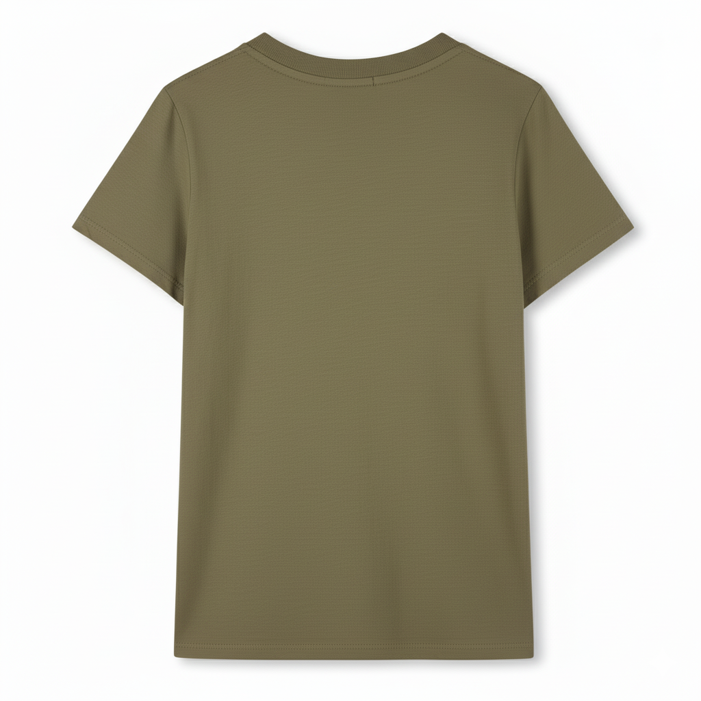 Green t-shirt on a white background