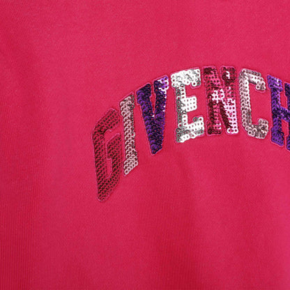 Fleece Sweatshirt with Sequin Embroidery