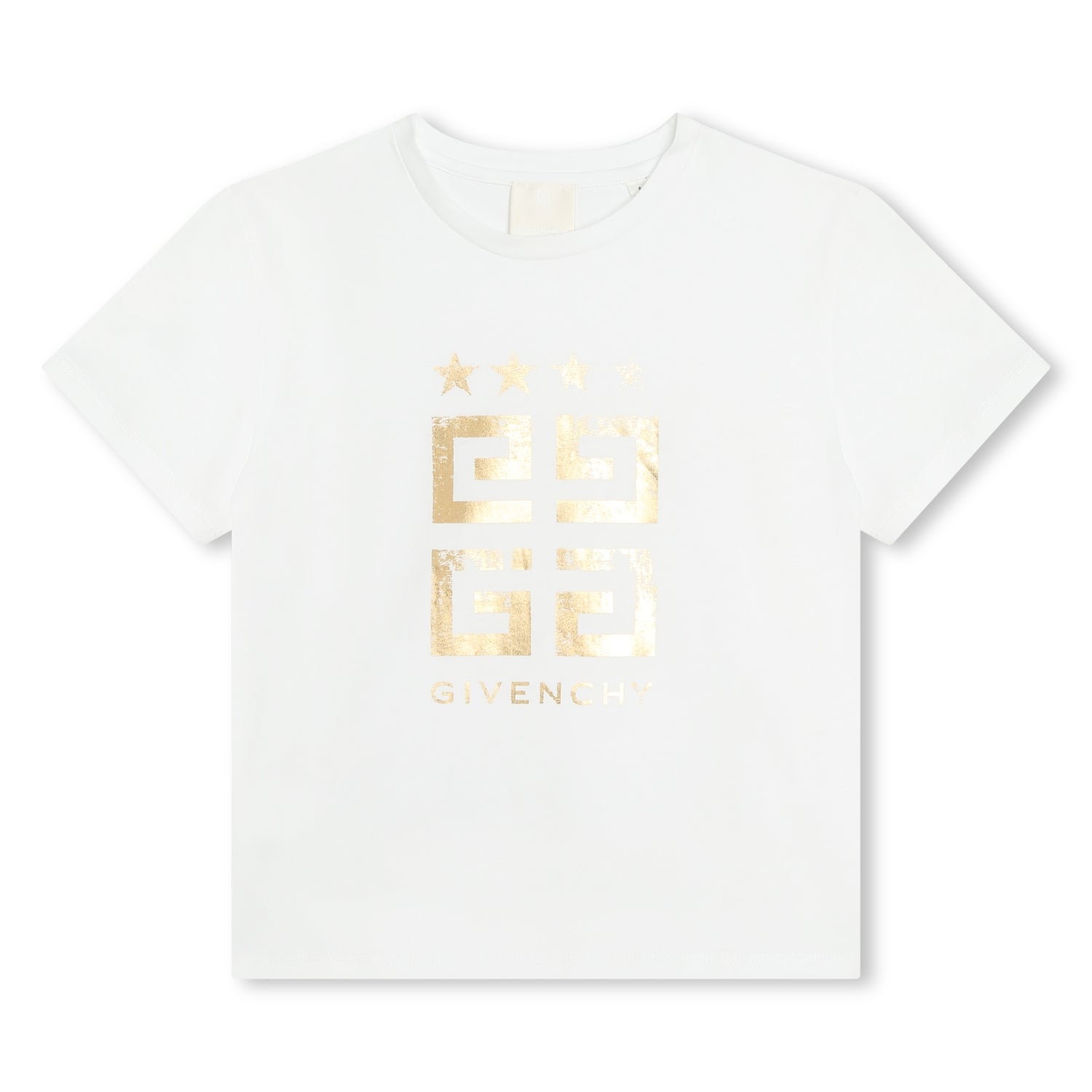 Short Sleeves Tee with Golden Metallic Stars