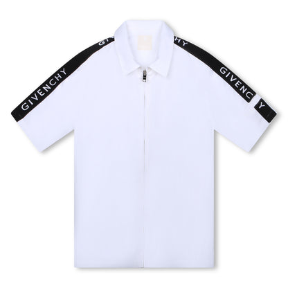 Short Sleeve Shirt with Zip Closure