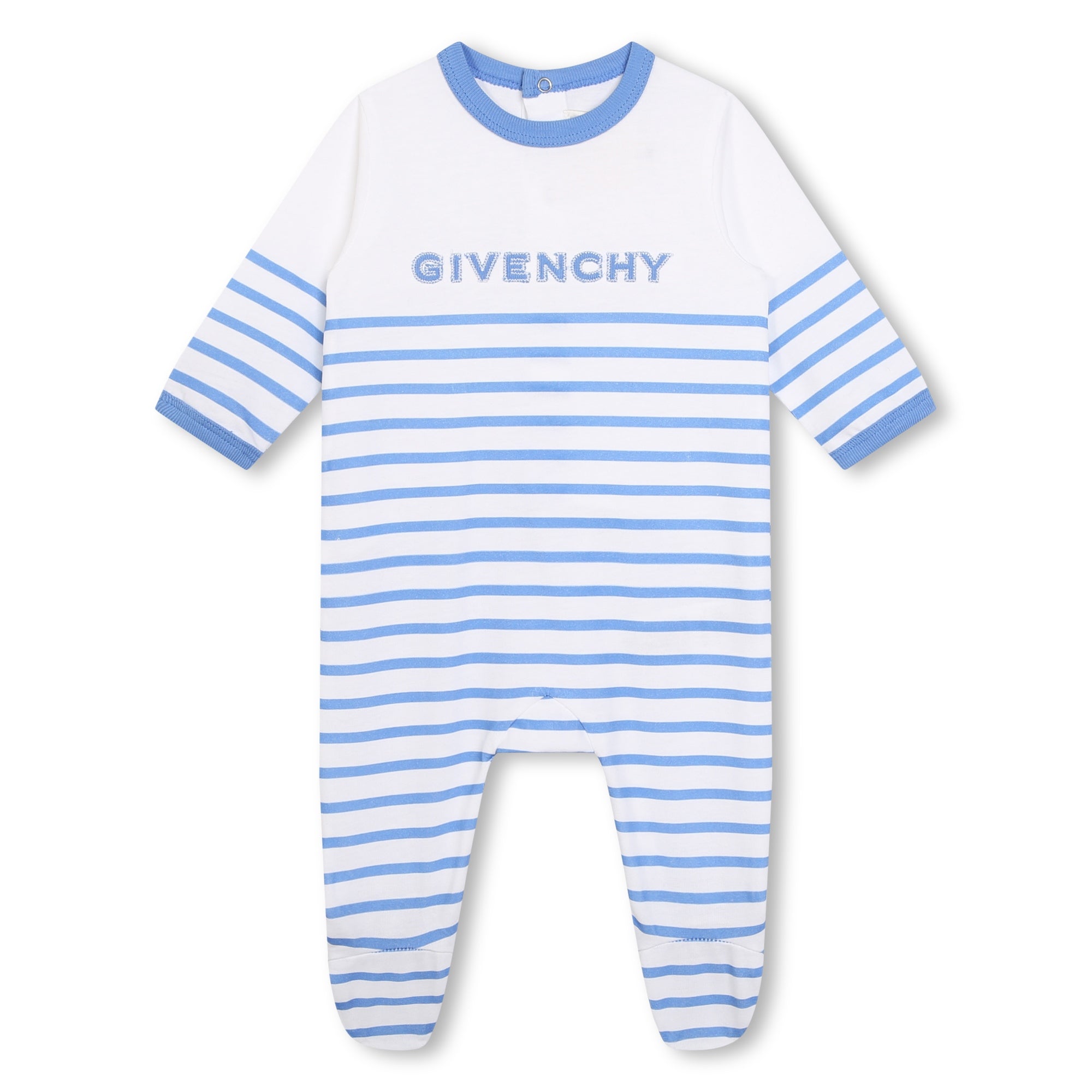 Striped Pyjamas, Bib, and Hat Set