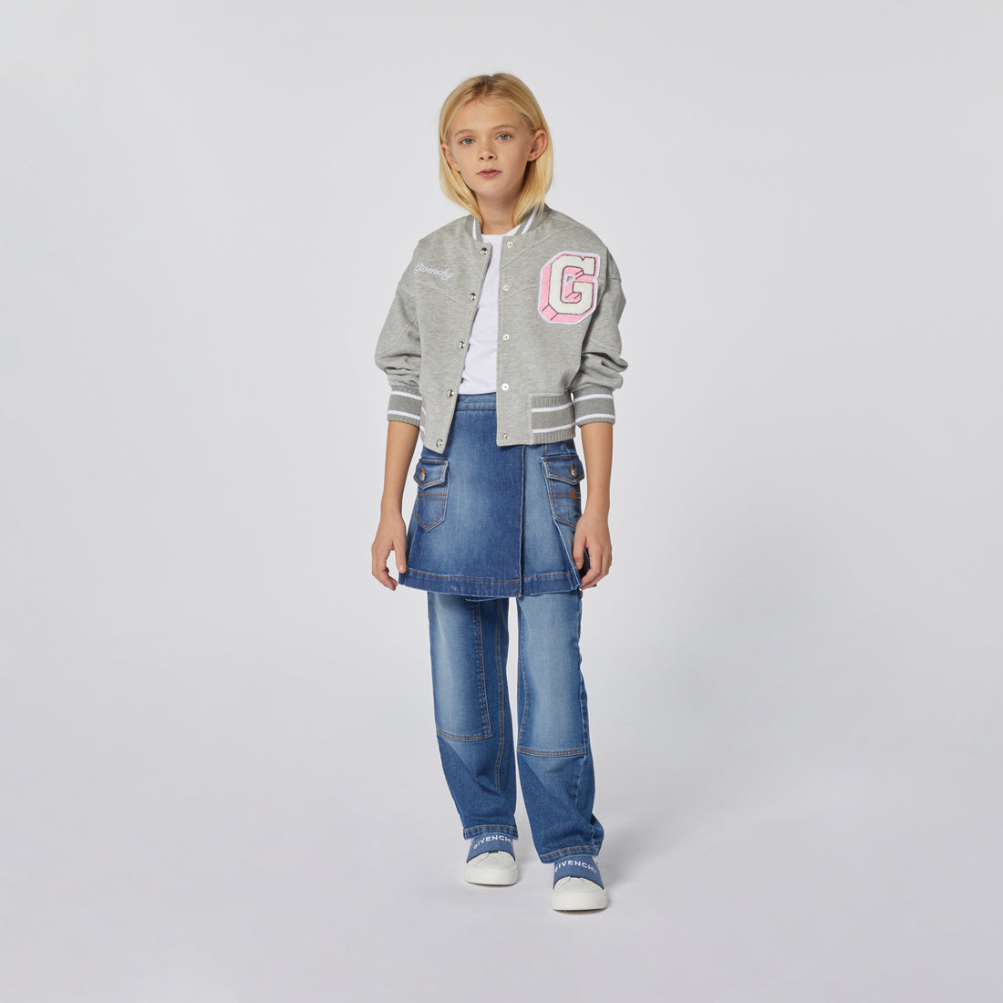Denim Blue Kids Skirt