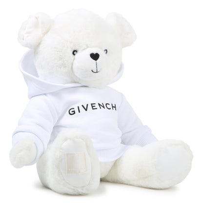 Givenchy Teddy Bear with Fleece Hoodie and Logo Prints