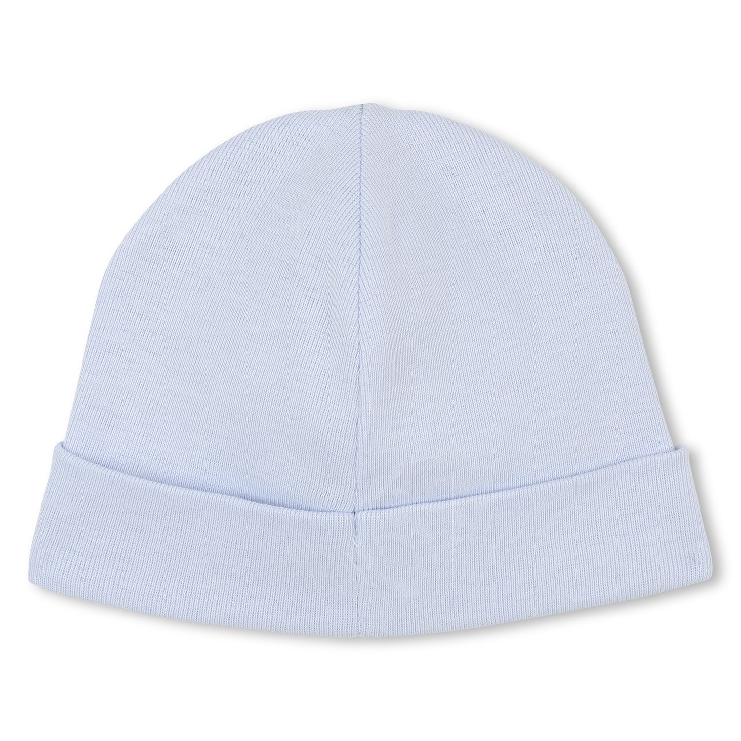 Marshmallow and Pale Blue Cotton Pyjama, Bib and Hat Set with Givenchy Logo