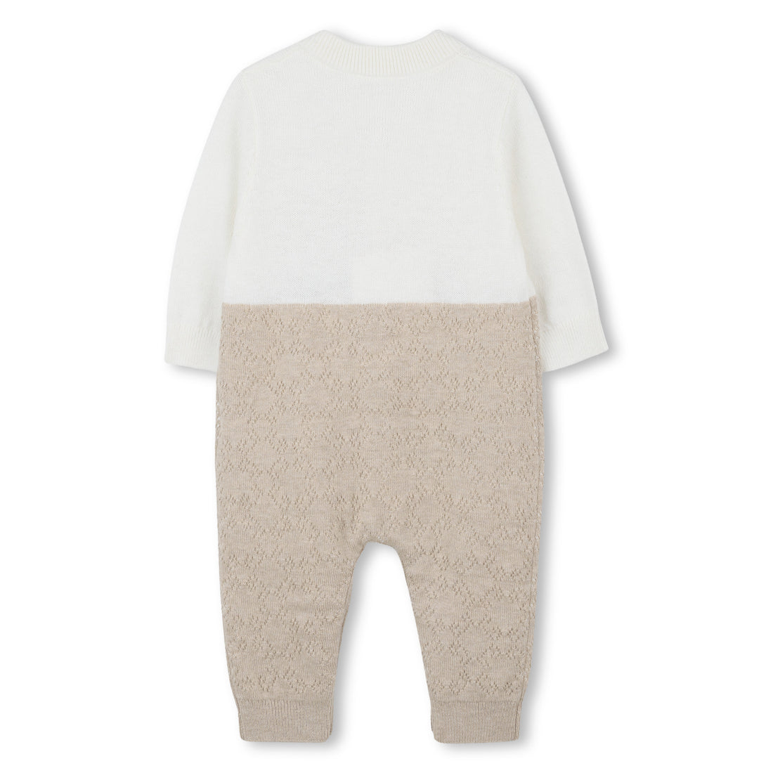 Baby knitted overall, off white
