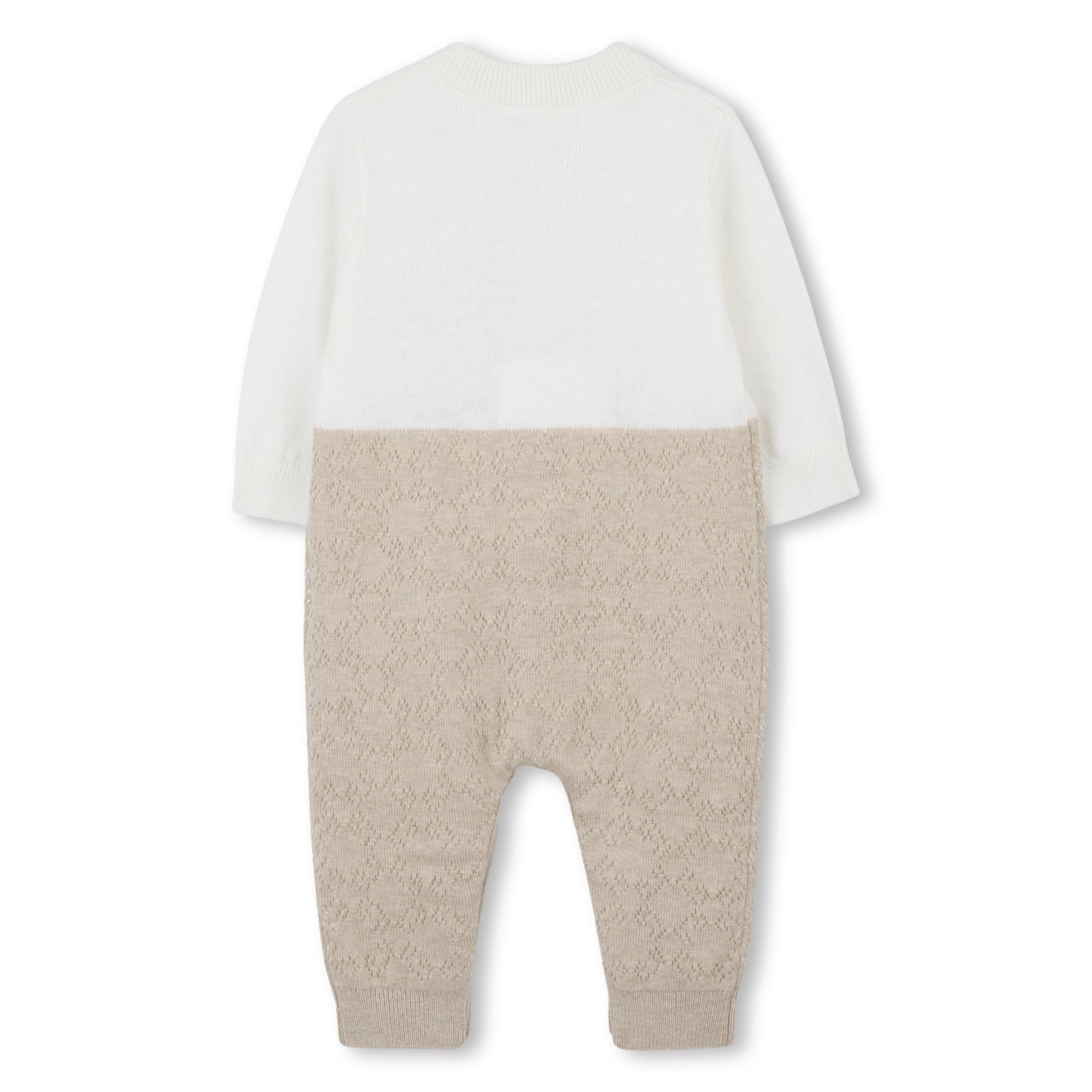 Baby knitted overall, off white
