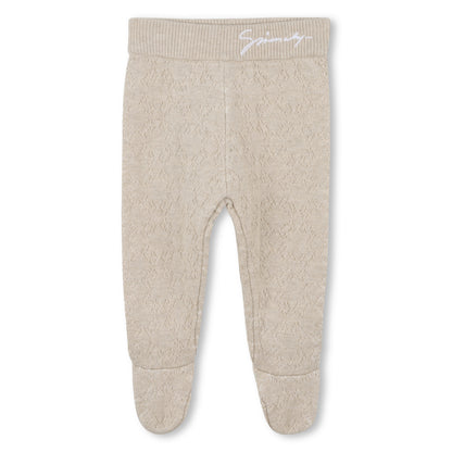 Knitted Cardigan, Leggings and Hat Set in Cotton and Cashmere