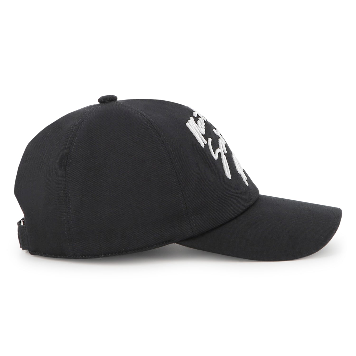 Black Cotton Twill Cap with Maison Givenchy Paris Embroidery
