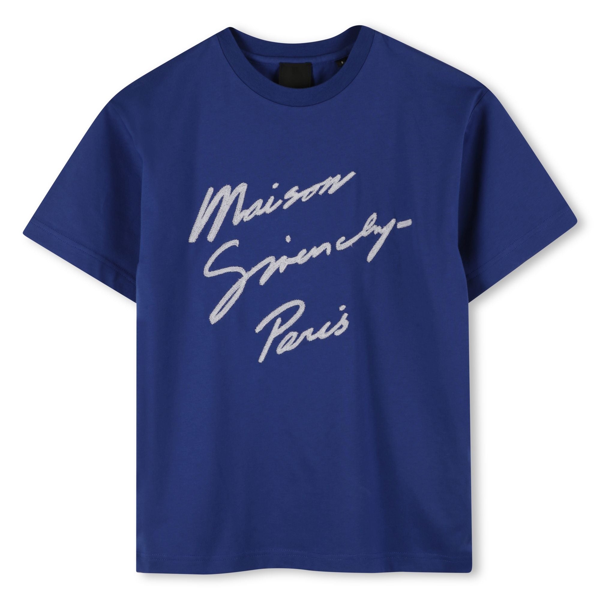 Organic Cotton Jersey T-Shirt with Maison Givenchy Paris and 4G Embroidery
