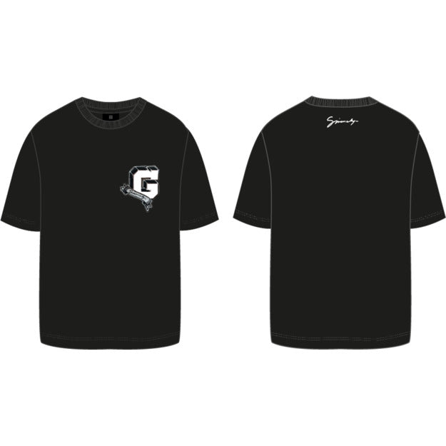 Organic Cotton Long Sleeve T-Shirt with Embroidered G Badge and Signature Logo