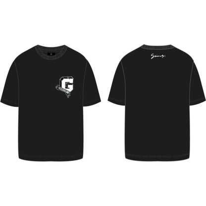 Organic Cotton Long Sleeve T-Shirt with Embroidered G Badge and Signature Logo
