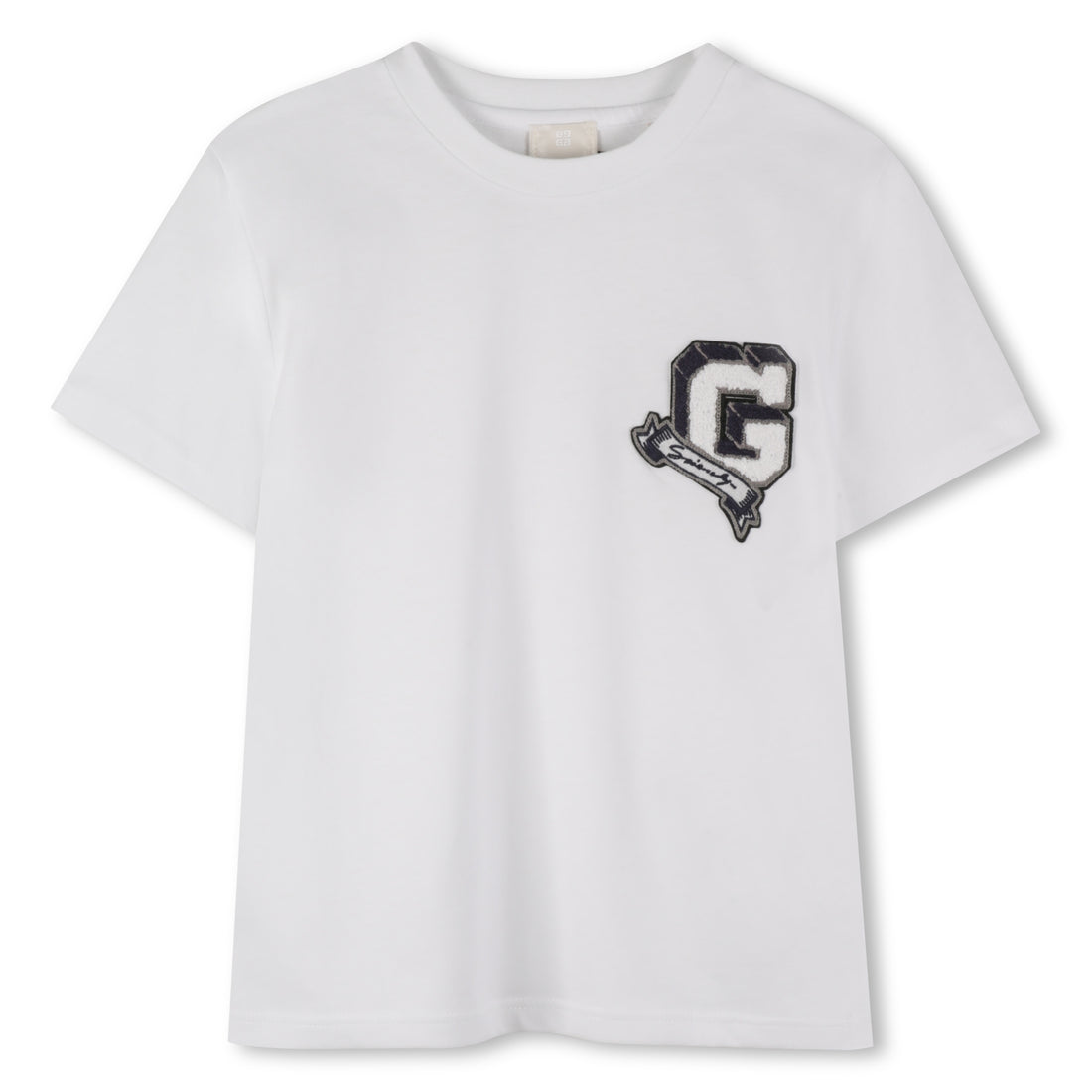 Organic Cotton Long Sleeve T-Shirt with Embroidered G Badge and Signature Logo