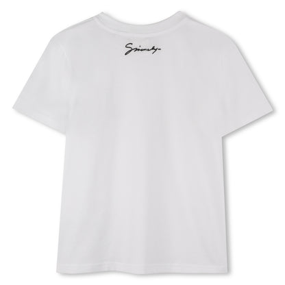 Organic Cotton Long Sleeve T-Shirt with Embroidered G Badge and Signature Logo
