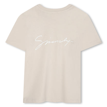 Organic Cotton Jersey T-Shirt with 4G 72 and Signature Embroidery