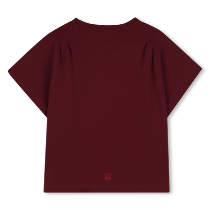 Kids short sleeve cotton t-shirt, crimson