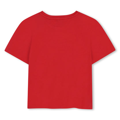 Organic Cotton Short Sleeve T-Shirt with Embroidered Front Detail