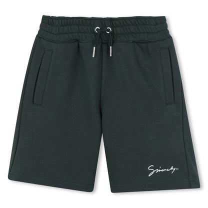 Kids fleece shorts, dark green