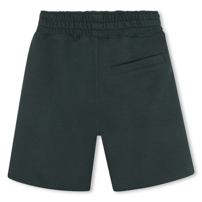 Kids fleece shorts, dark green