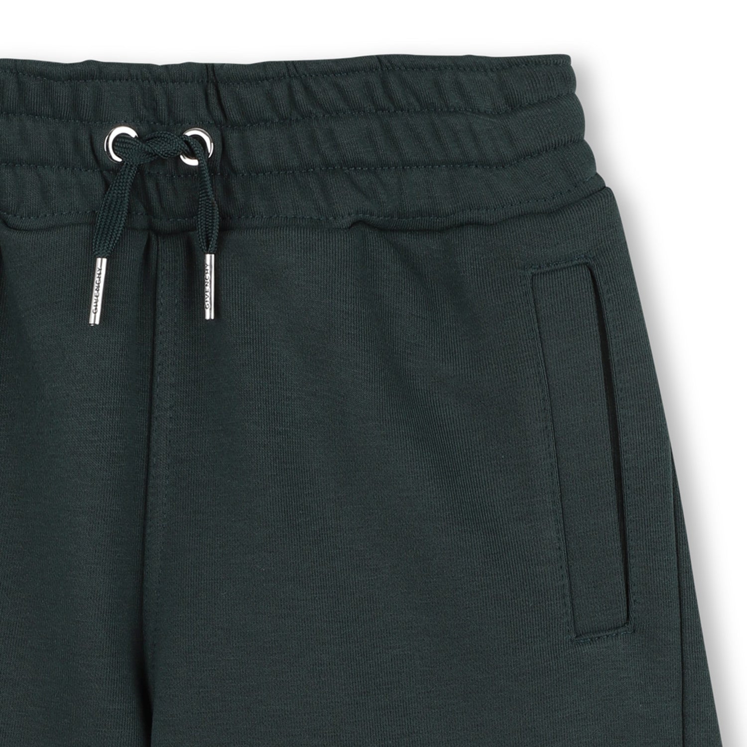 Kids fleece shorts, dark green