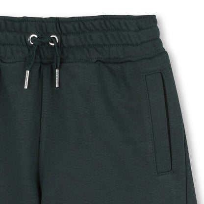 Kids fleece shorts, dark green