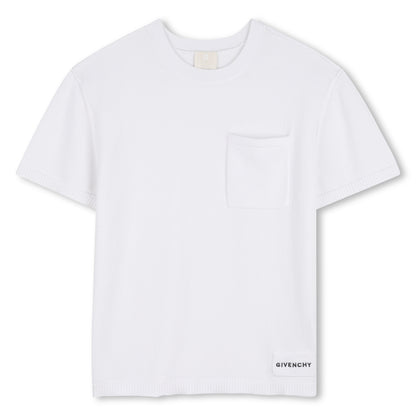 White Knitted Pima Cotton T-Shirt Givenchy