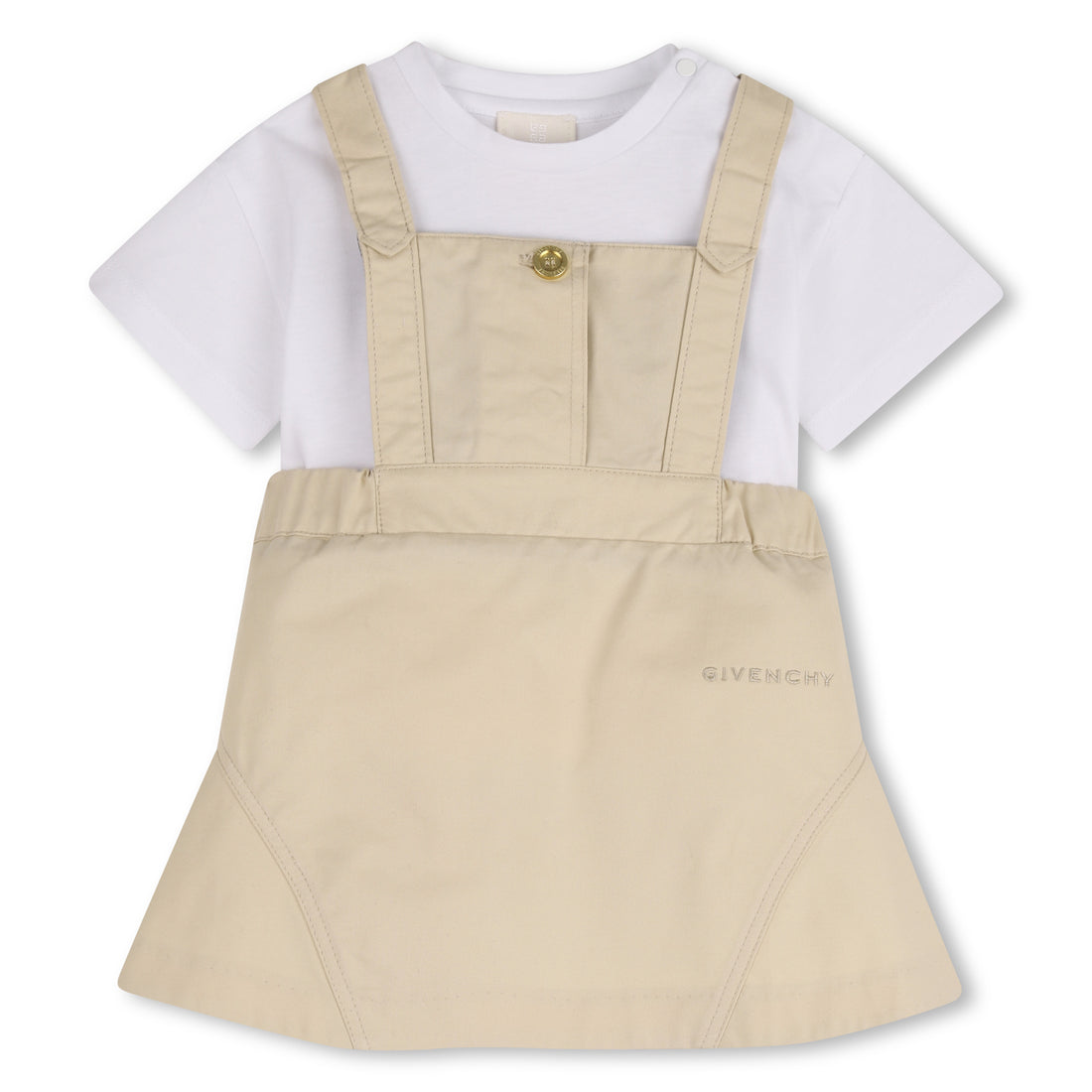 Cotton Gabardine Dress and Organic Cotton T-Shirt Set Givenchy