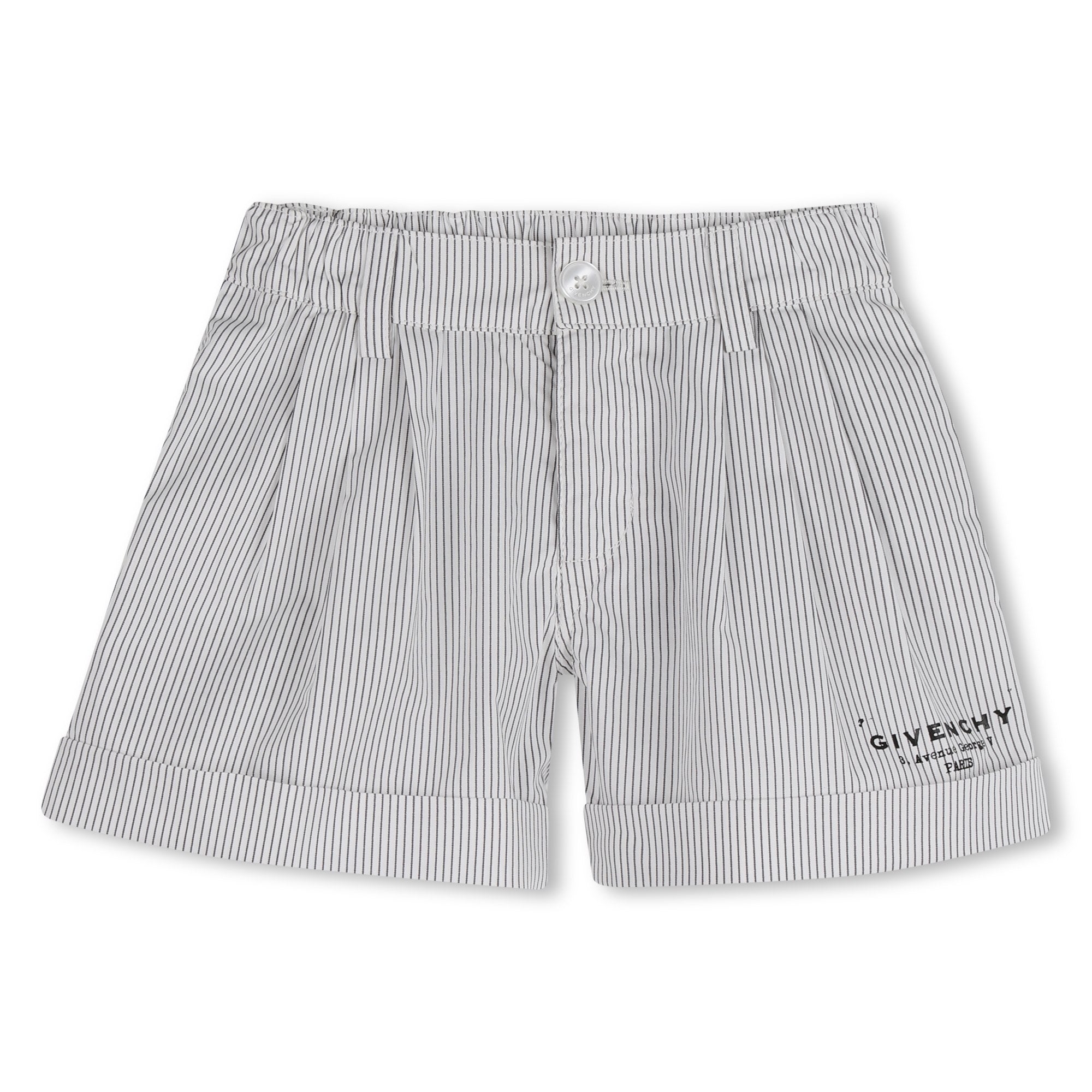 Striped Poplin Shirt and Shorts Set with Elasticated Waist Givenchy