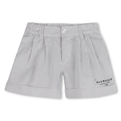 Striped Poplin Shirt and Shorts Set with Elasticated Waist Givenchy