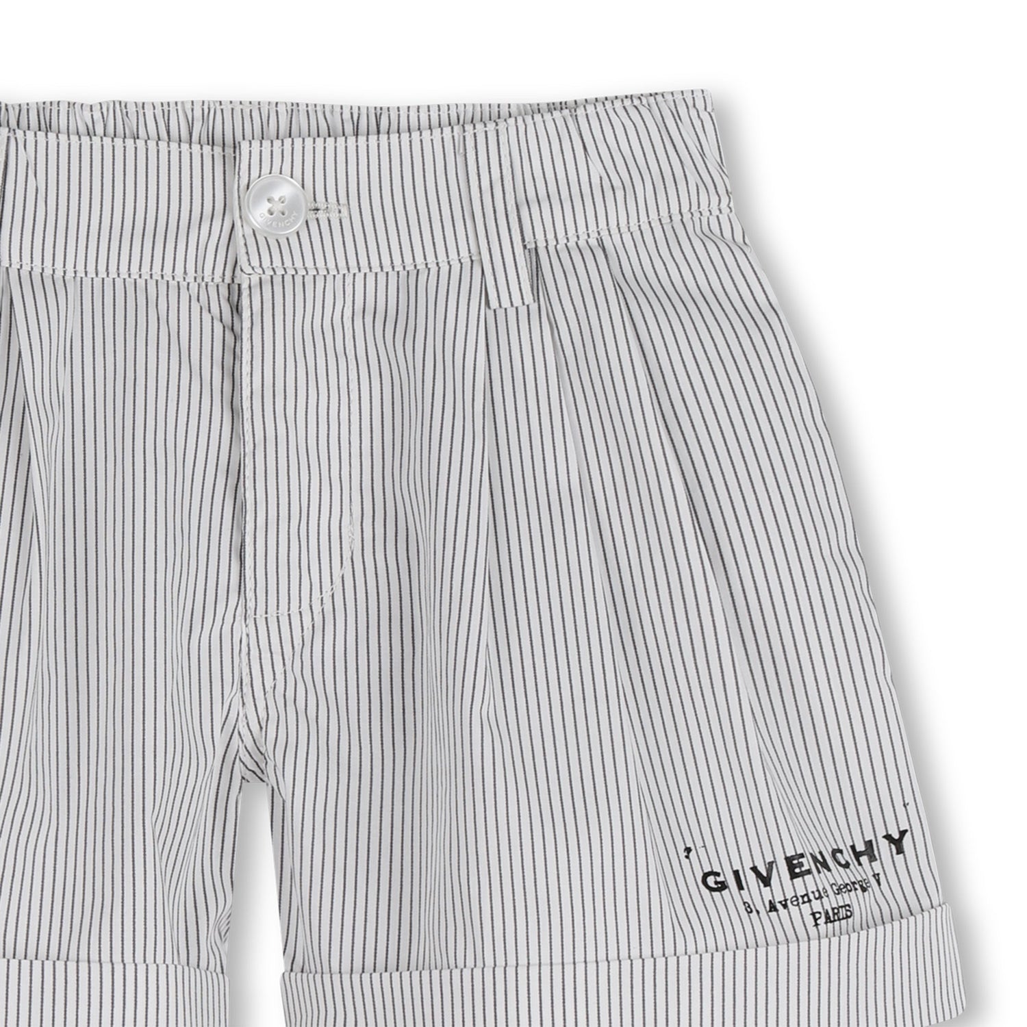 Striped Poplin Shirt and Shorts Set with Elasticated Waist Givenchy