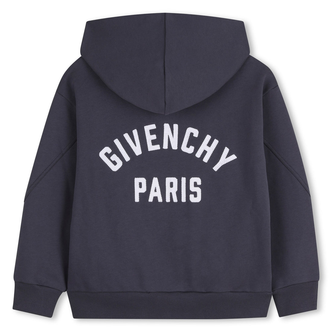 Zipped Fleece Hoodie with Embroidered Back Detail Givenchy