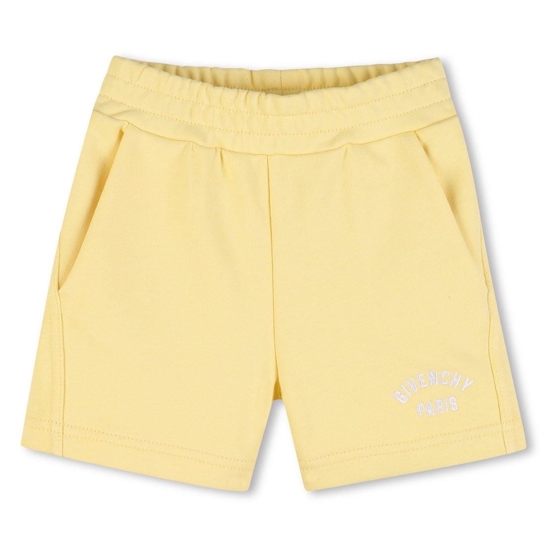 Baby Embroidered Logo Cotton Sweatshirt in Pale Yellow