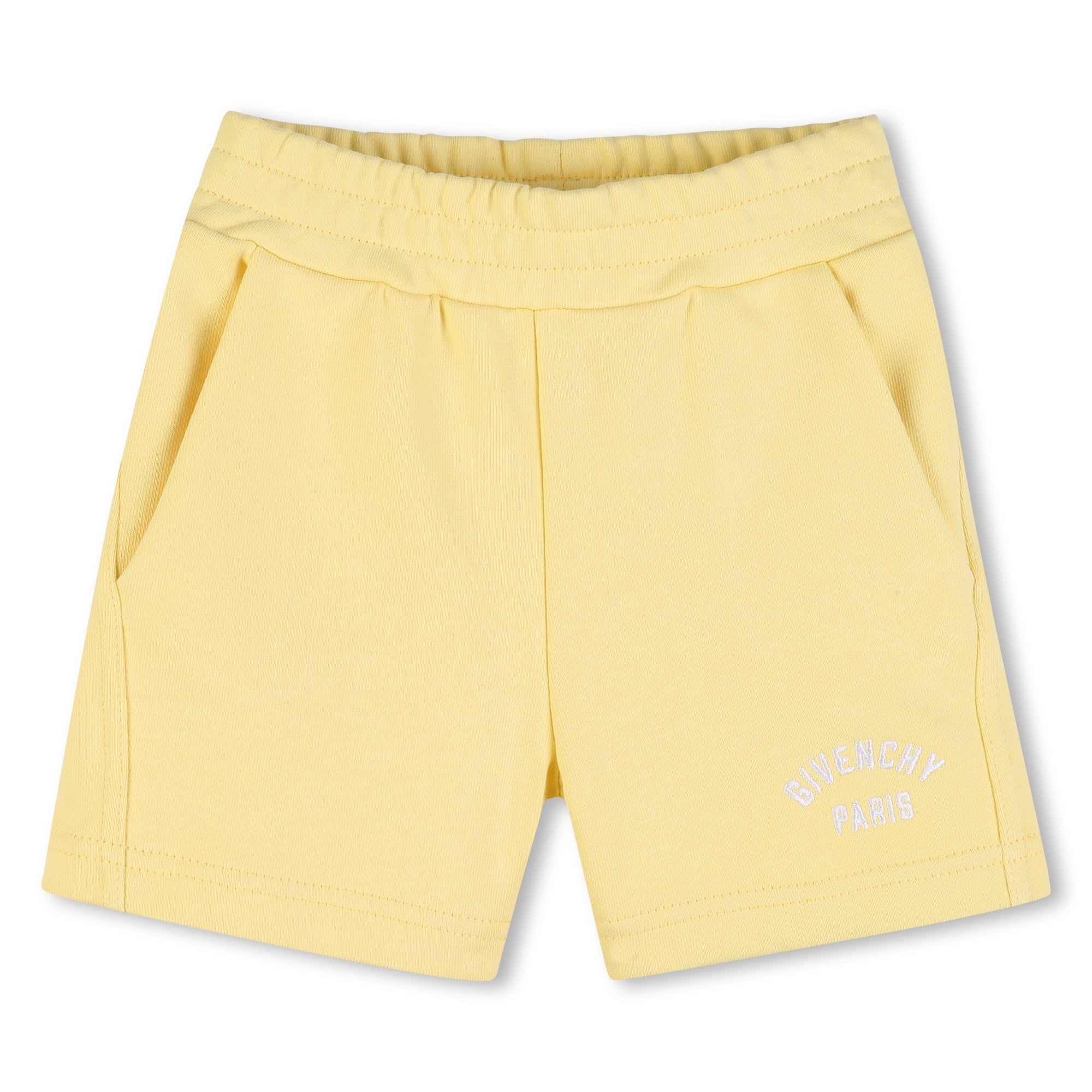 Baby Embroidered Logo Cotton Sweatshirt in Pale Yellow Givenchy