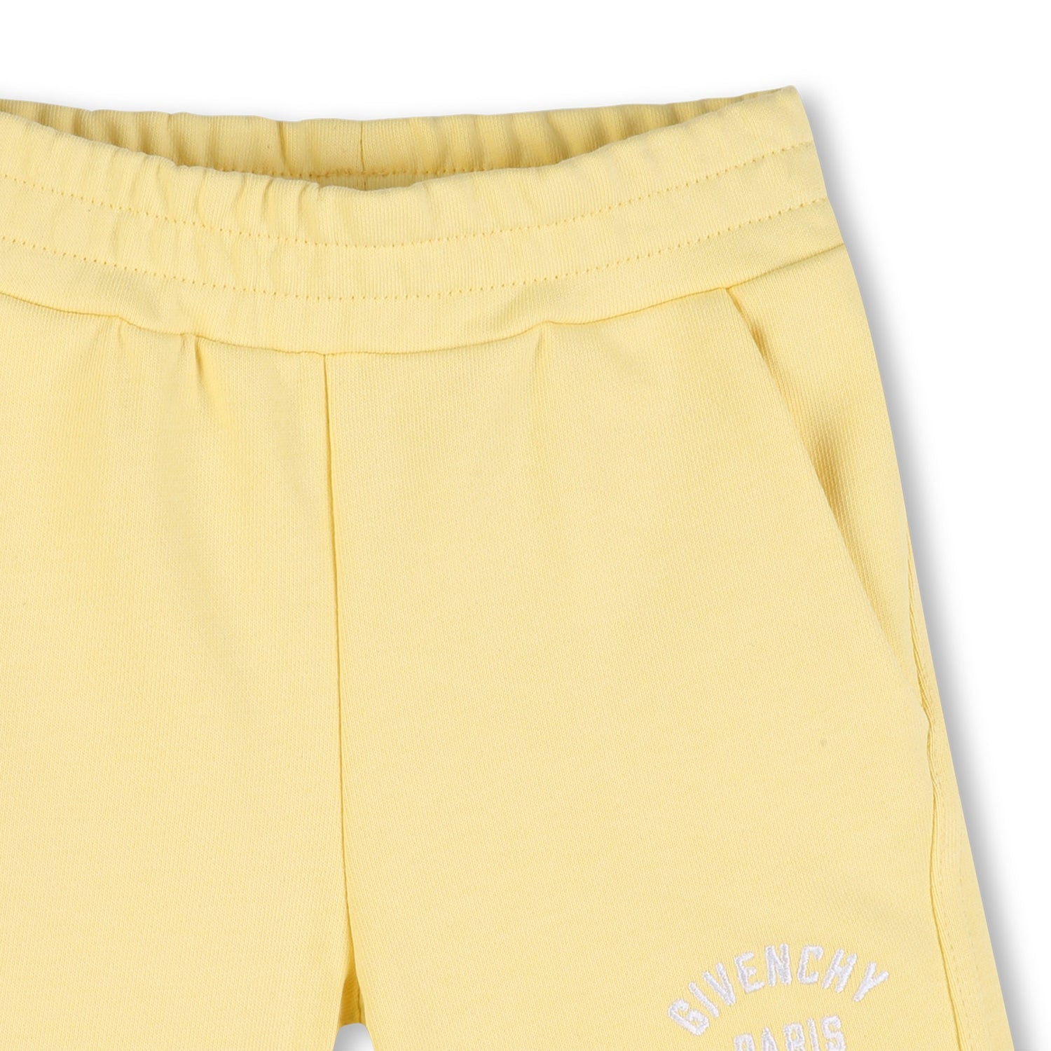 Baby Embroidered Logo Cotton Sweatshirt in Pale Yellow Givenchy