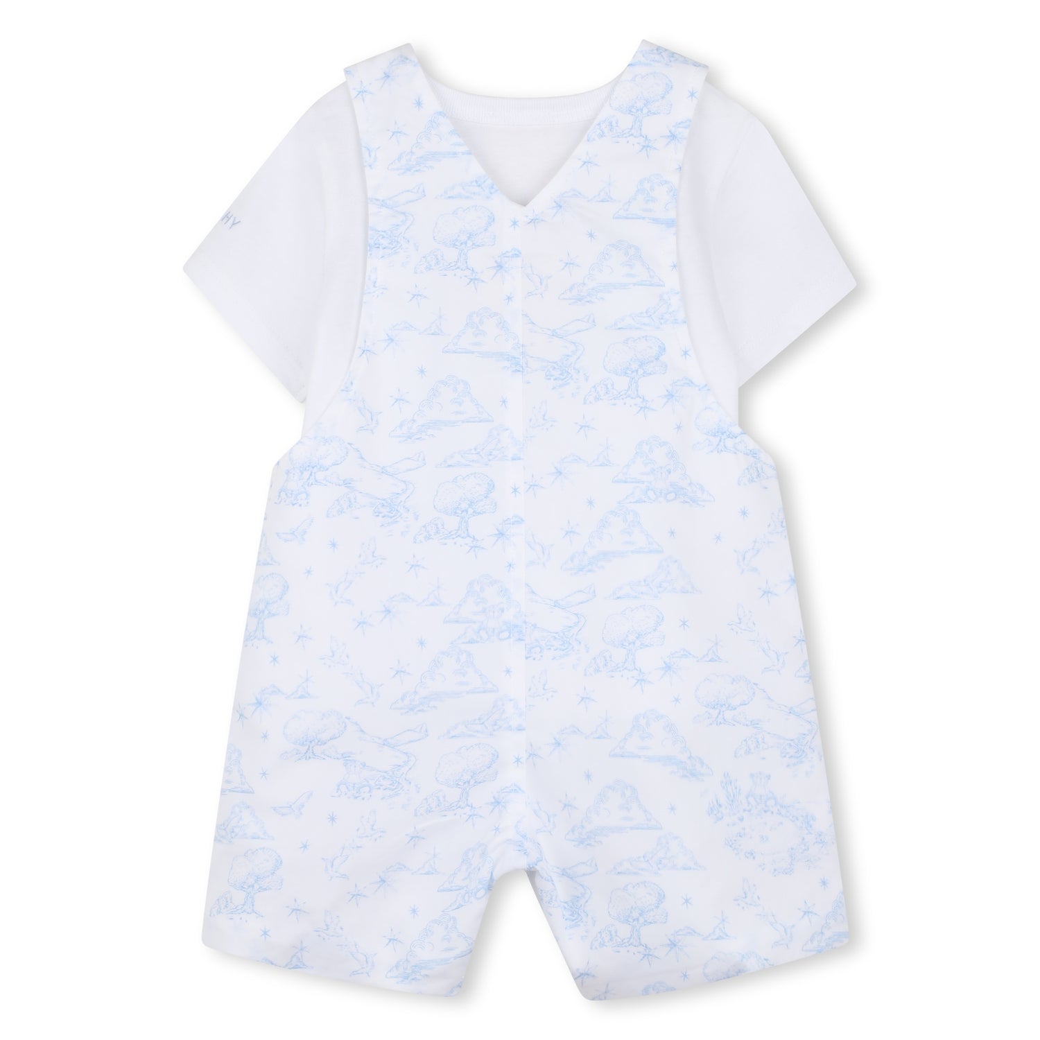 Cotton Tee &amp; Toile Overalls Set Givenchy