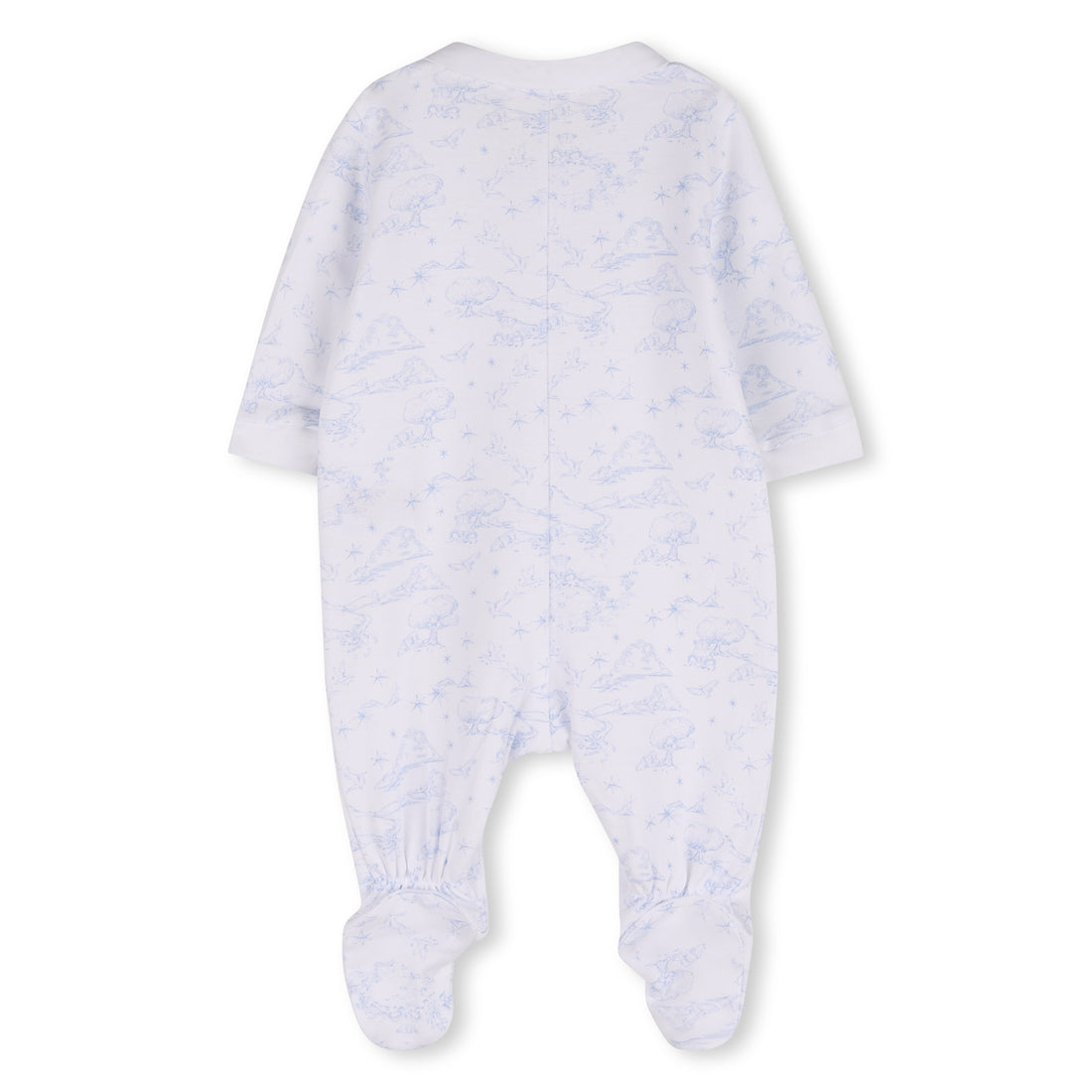 Cotton Interlock Pyjama Set with Toile de Jouy Print, Hat and Bib Givenchy