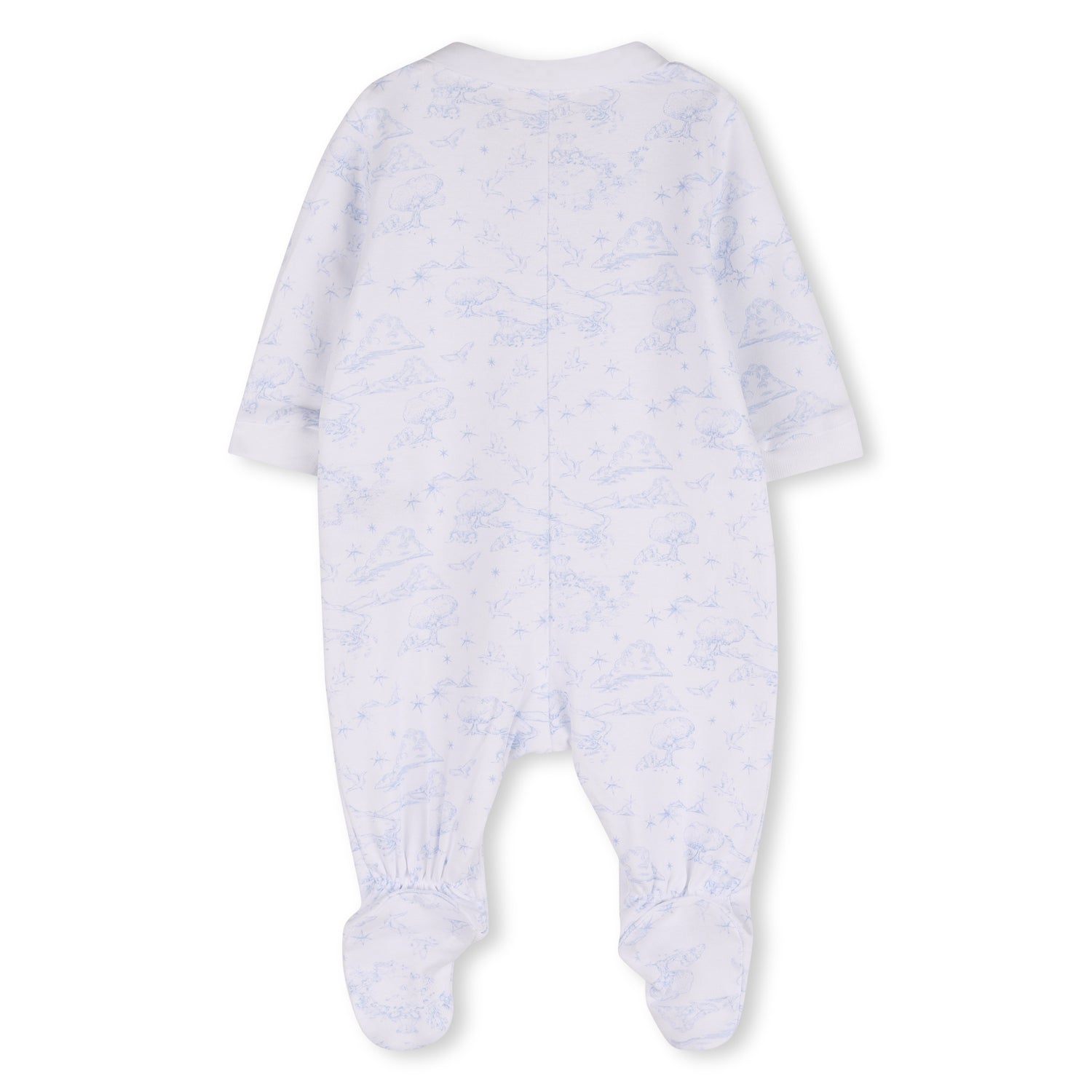Cotton Interlock Pyjama Set with Toile de Jouy Print, Hat and Bib Givenchy