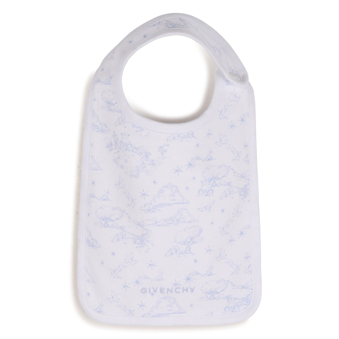 Cotton Interlock Pyjama Set with Toile de Jouy Print, Hat and Bib Givenchy