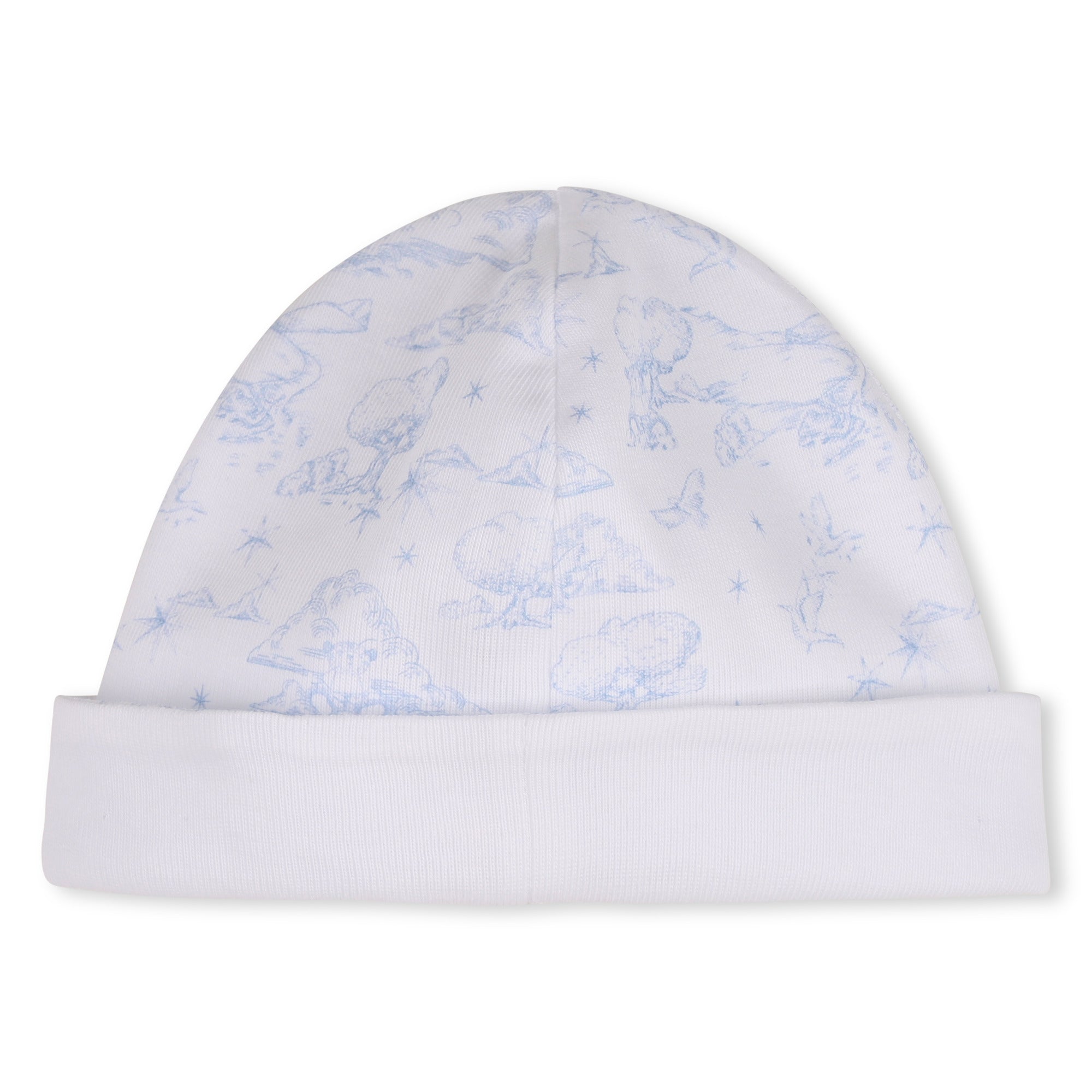 Cotton Interlock Pyjama Set with Toile de Jouy Print, Hat and Bib Givenchy