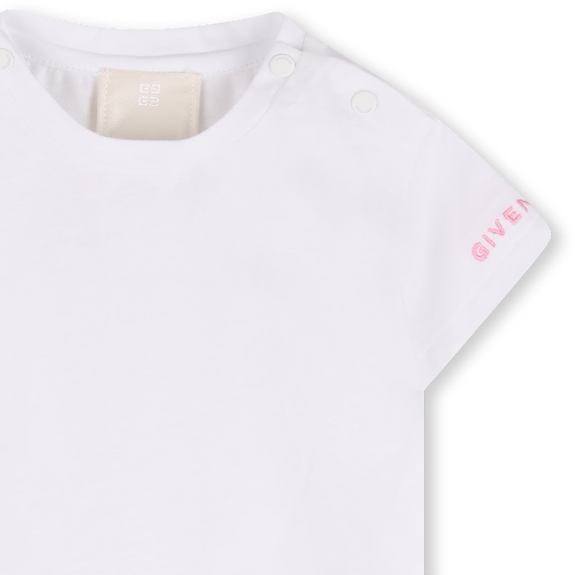 Cotton Tee Shirt and Poplin Overalls Set with Toile de Jouy Print and Headband Givenchy