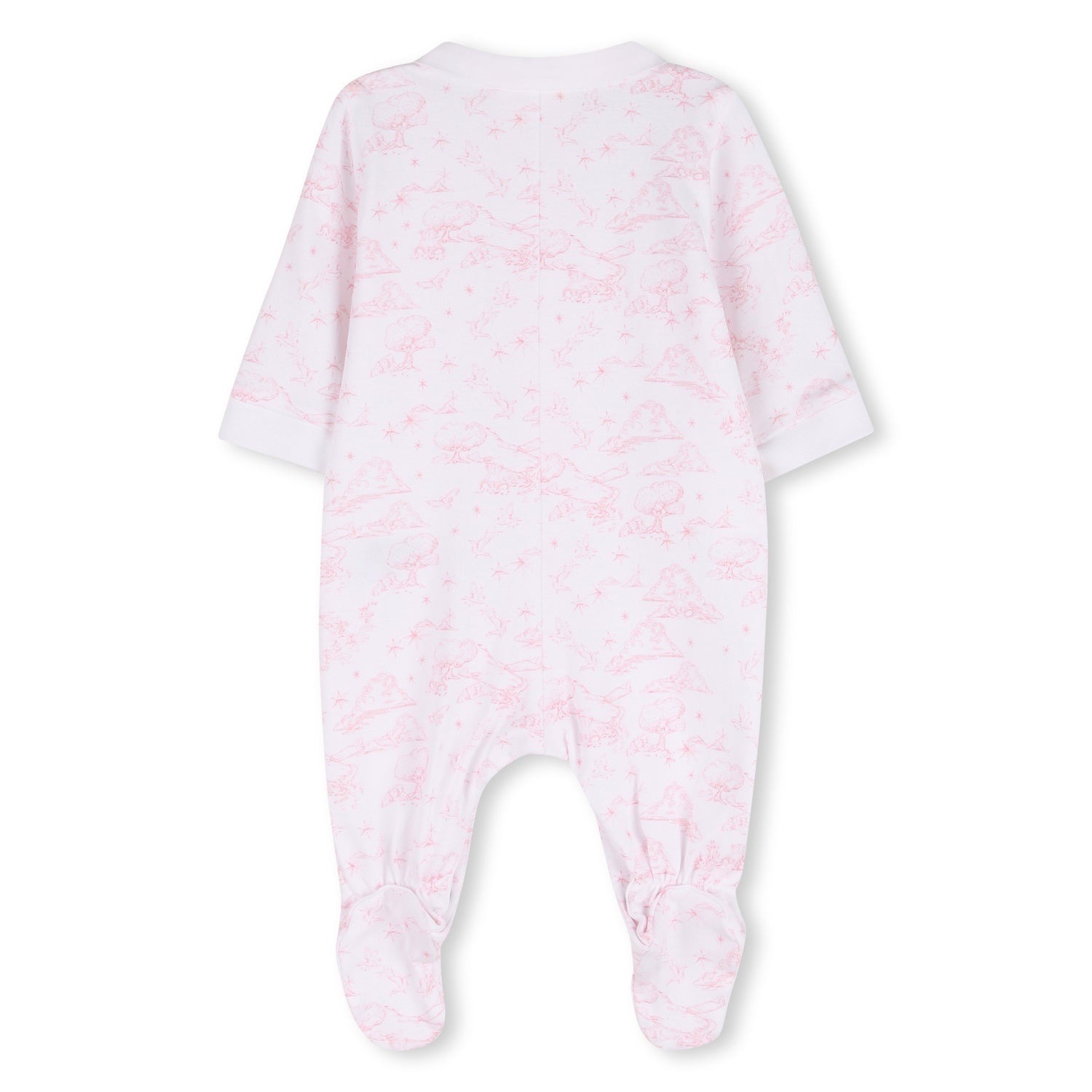 Cotton Interlock Pyjama Set with Toile de Jouy Print, Hat and Bib Givenchy