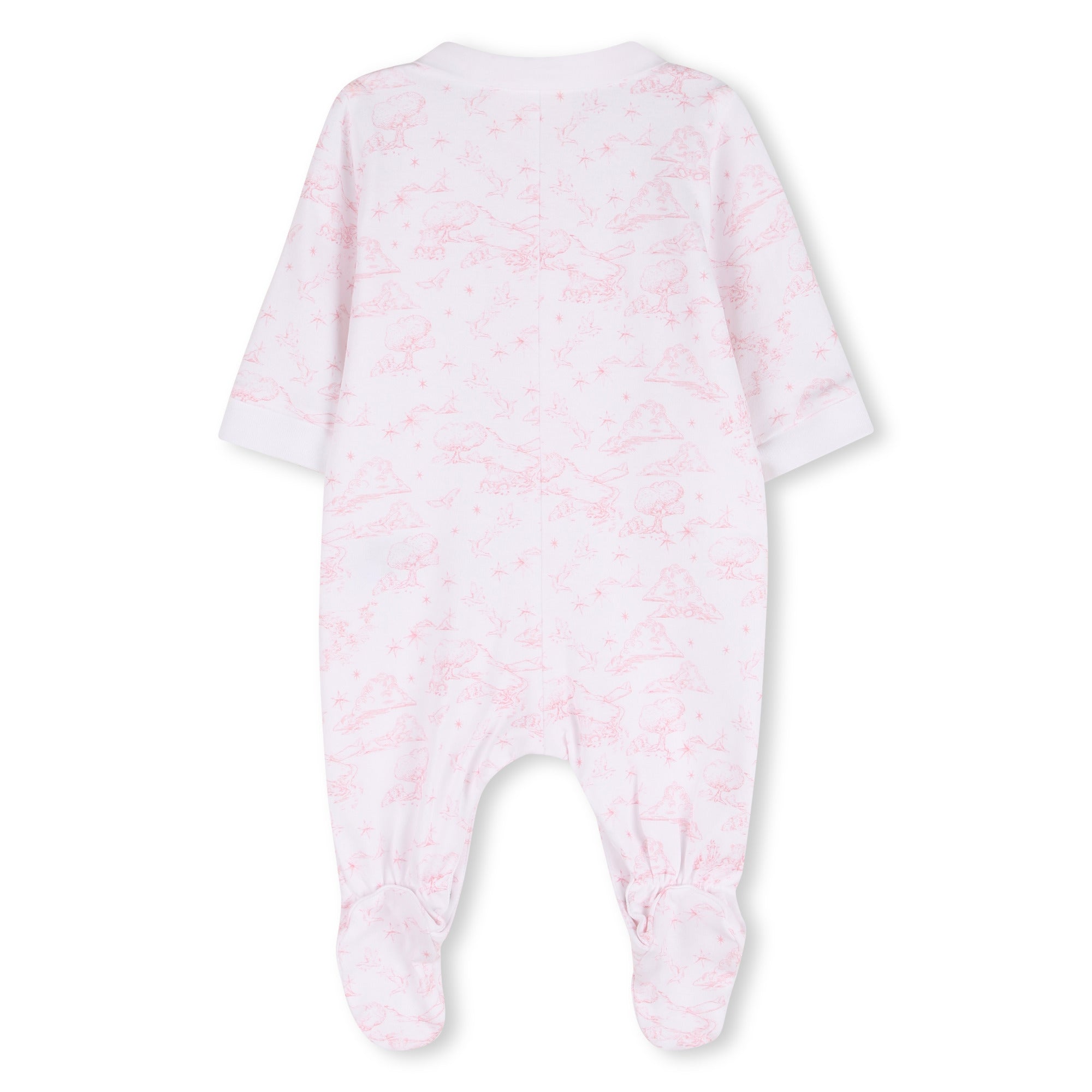 Cotton Interlock Pyjama Set with Toile de Jouy Print, Hat and Bib Givenchy