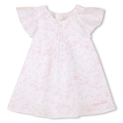 Cotton Poplin Dress and Bloomer Set with Toile de Jouy Print Givenchy