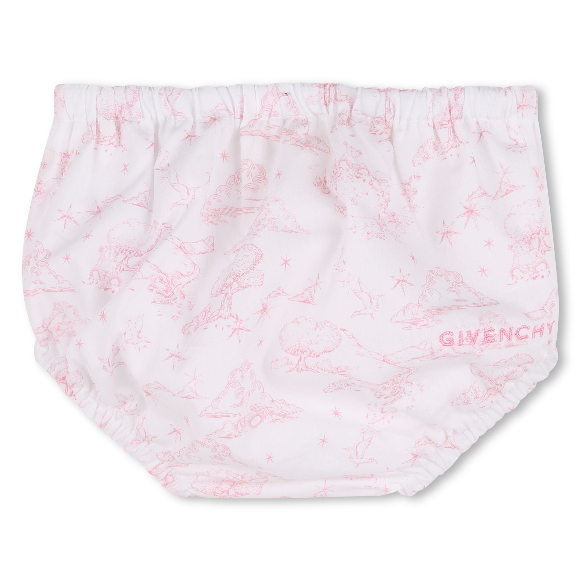 Cotton Poplin Dress and Bloomer Set with Toile de Jouy Print Givenchy