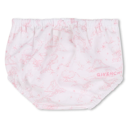 Cotton Poplin Dress and Bloomer Set with Toile de Jouy Print Givenchy