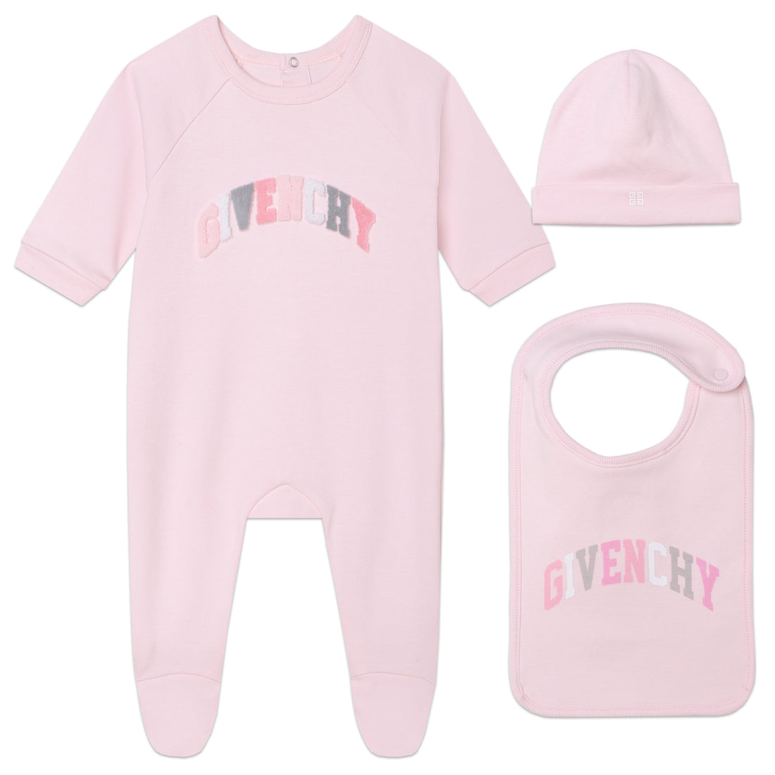 Baby Jumpsuit With Matching Hat And Bib